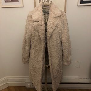 White Faux Fur Coat